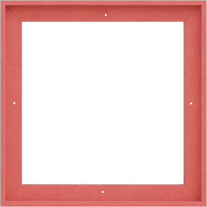 Pixy Canvas Floater Frame 6x6 for 1-1/2 (1.5) inch Deep Canvas Paintings/Canvas Prints/Wood Canvas Panels/Wall Art/Wall Decor/Home Decor/Artwork (Pastel Red/Pink, 6 x 6 inch, Square)