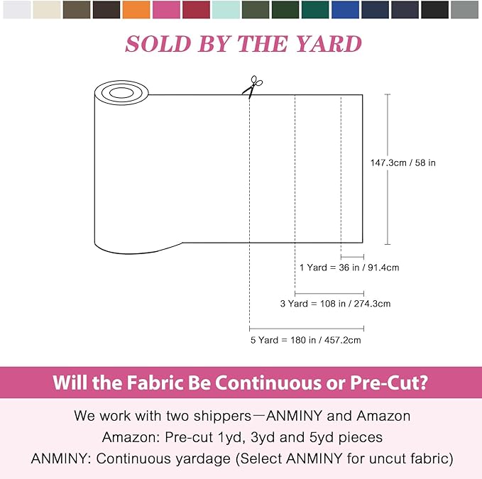 ANMINY 100% Waterproof Outdoor Fabric 3 Yards, 58" W 600D Marine Canvas Fabric with PVC Backing, Ripstop Upholstery Material by The Yard for Furniture Boat Covers Tent Awning, Pink