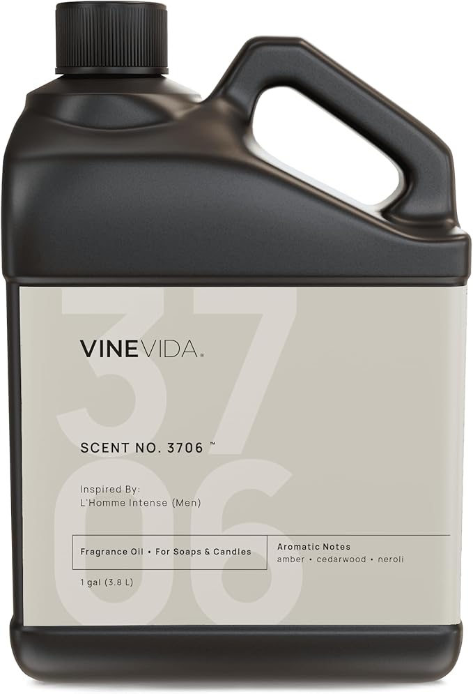 VINEVIDA [128 Oz] Inspired by: L'Homme Intense (Men); Fragrance Oil for Candle Making and Soap Making - Premium Candle Scents for Soy Candles
