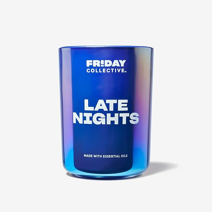 Friday Collective Late Nights and Day Party Candles, Floral and Citrus Scents, Made with Essential Oils, 4 Pack, 8 oz