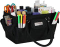 Everything Mary Deluxe Store & Tote Organizer – Black Craft Caddy with Handle – Collapsible Bag for Sewing, Scrapbooking, Art Supplies & DIY Project Organization