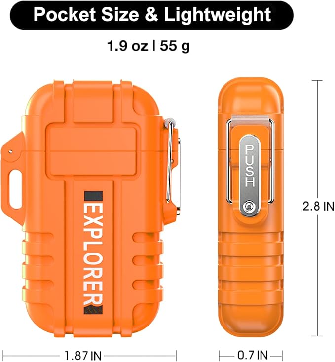 Torch 2 Pack Windproof Outdoor Gas Lighter - Adjustable Jet Flame, Fireplace, Fireworks, Grill, Camping, BBQ - Gifts for Men (Orange+Camo) (Without Butane)
