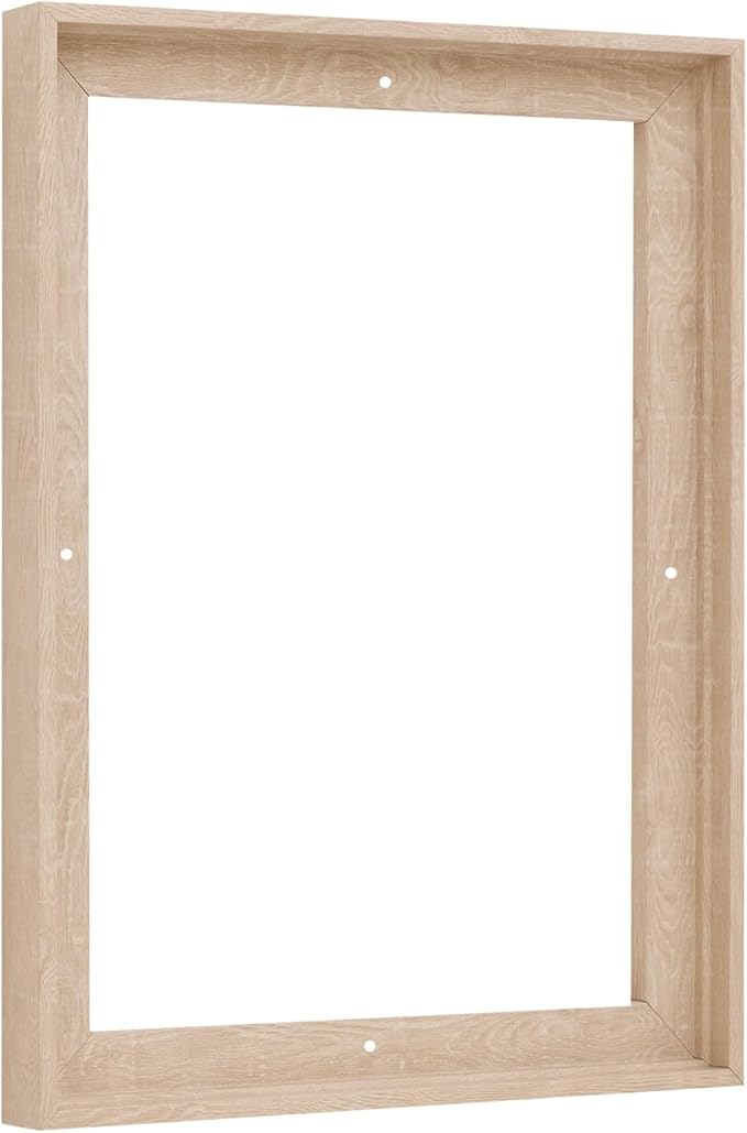 Pixy Canvas Floater Frame 16x48 for 0.75 inch Deep Canvas Paintings/Canvas Prints/Wood Canvas Panels/Wall Art/Wall Decor/Home Decor/Artwork, (Nordic White Oak, 16 x 48 inch, Portrait)