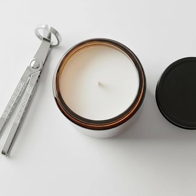 Hand Poured Non Toxic Candles - Jasmine Fall Candles with Premium Natural Wax - Aromatherapy Scented Candles with Sandalwood, Lemon & Ylang Ylang Notes - 8.5 Oz, 45 Hrs Burn Time