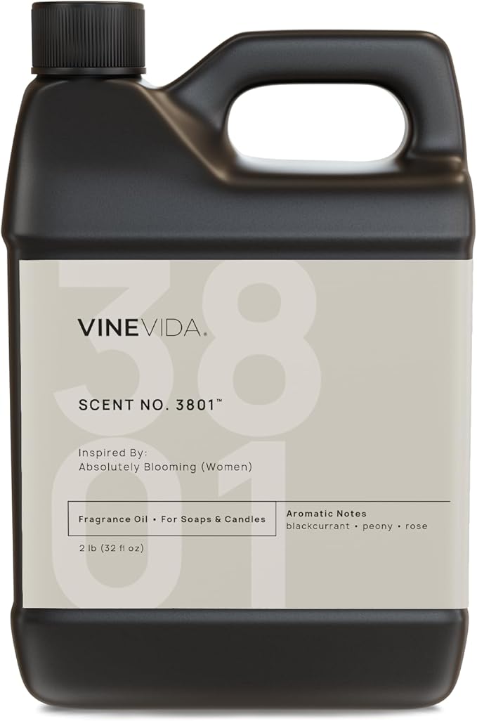 VINEVIDA [32 Oz] Scent No. 3801 Inspired by Absolutely Blooming (Women); Fragrance Oil for Candle Making and Soap Making - Premium Candle Scents for Soy Candles