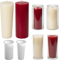 2 Pack 3 * 6 Inch Votive Candle Mold - Cylinder Candle Silicone 3D Molds for Pray, Peony & Home Decor - Resin Casting & Soap Making Molds