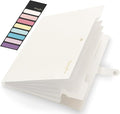 Sooez Accordion File Organizer, Letter Size Expanding File Folder with Labels, 5 Pocket Folders for Document, Portable Paper Bill Receipt Organizer for Home School Office Supplies, A4 Size, Off White