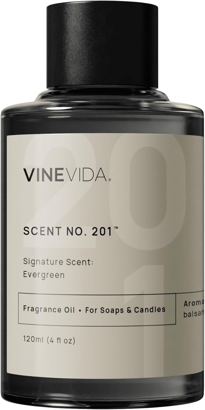 VINEVIDA [4 oz] Scent Evergreen; Fragrance Oil for Candle Making and Soap Making - Winter & Holiday Oils