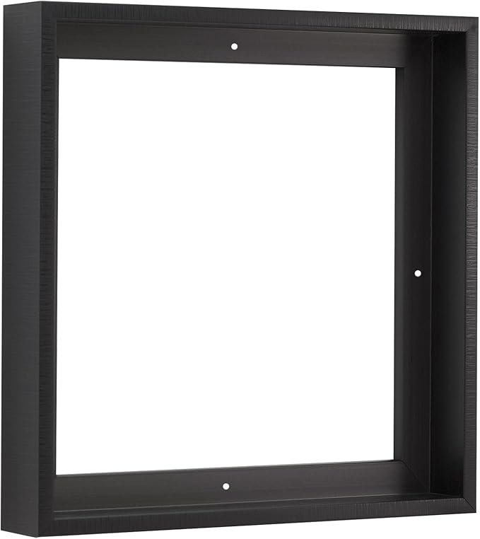 Pixy Canvas Floater Frame 33x33 for 1-1/2 (1.5) inch Deep Canvas Paintings/Canvas Prints/Wood Canvas Panels/Wall Art/Wall Decor/Home Decor/Artwork (Black Stripe, 33 x 33 inch, Square)