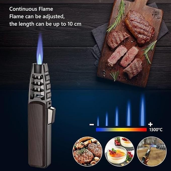 Valentines Day Gift for Him 2 Packs Portable Brightfire,Turbine Jet Bright Fire Lighter,Windproof Straight Torch Blue Flame Lighter,Wind Resistant Bright Fire Lighters,Torch lighters Butane refillable