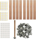 460 PCS Wooden Candle Wicks for Candle Making 200pcs Natural Candle Wood Wicks with 100 Stands Wick Stickers Candle Cores for DIY Candle Making Craft
