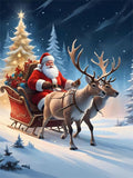 QZOTRXI Christmas Diamond Painting Kits,Santa Claus Elk Diamond Art Kit for Adults,5D Winter Paint with Diamond Full Drill for Home Wall Decor 10x12 Inch