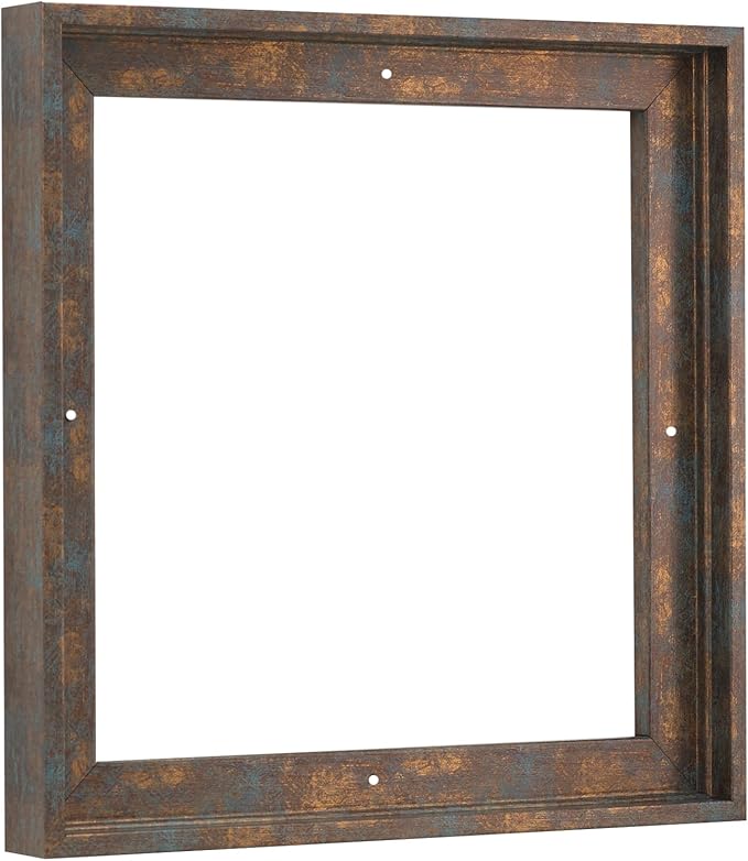 Pixy Canvas Floater Frame 11x11 for 3/4 (0.75) inch Deep Canvas Paintings/Canvas Prints/Wood Canvas Panels/Wall Art/Wall Decor/Home Decor/Artwork (Rusty Blue, 11 x 11 inch, Square)