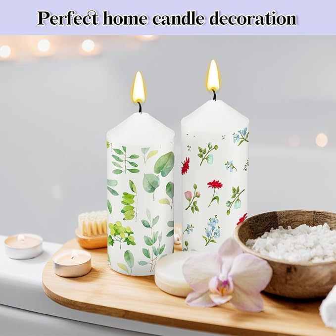 MTLEE 72 Pcs DIY Candle Painting Kit for Adults Include 6 Pcs 2"x 5" White Pillar Candles 60 Colored Tealight Candles and 6 Paint Brushes for Spring Tea Party Crafts Wedding Birthday Party Favors