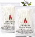 DINGPAI 100pcs Cotton Candle Wicks, 6 inches Low Smoke Pre-Waxed Wicks for Candle Making, DIY