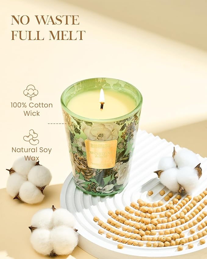 M&SENSE Eucalyptus Sage Soy Large Candles, 3-Wick 35oz 150H Slow Burning, Aromatherapy Candle for Sleep Support Winter Home Fragrance