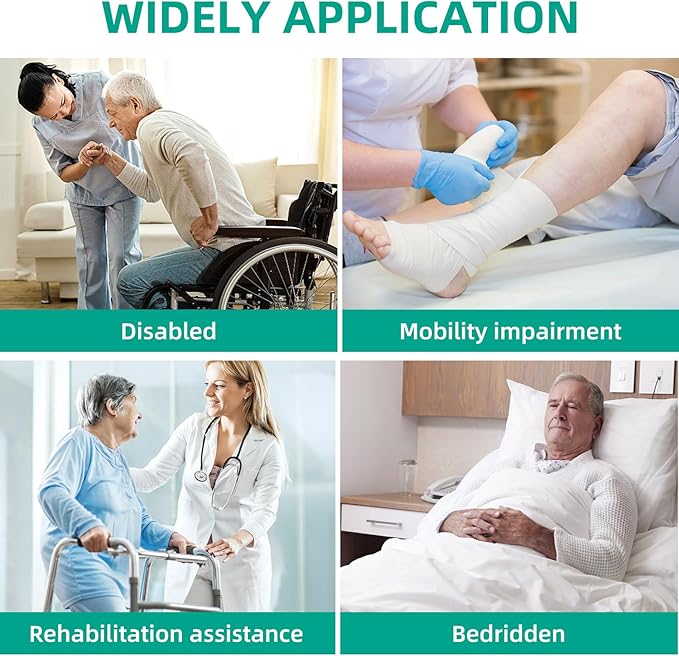 Transfer Sling, Gait Belt Transfer Belt with Padded Handles for Patient Lift Assist & Mobility Standing - Safely Move Elderly and Disabled from Bed and Wheelchair
