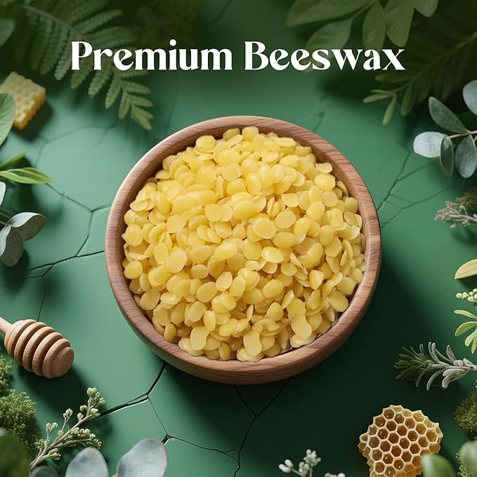 NORVENCE Beeswax Pellets 40LB, Pure & Natural Yellow Beeswax for Candle Making, DIY Skin Care, Lip Balm, Soap, Lotion, Creams & Wood Polishing – 40LB