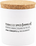Urban Concepts by DECOCANDLES - Tobacco, Spice & Vanilla - Highly Scented Soy Candle - Long Lasting - Hand Poured in USA (9 Oz. Cork)