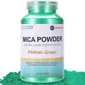 Mica Powder,7.05OZ（200g）,Phthalo Green Mica Powder Pigment for Epoxy Resin，Lip Gloss，Car Paint，Dye，Soap Making，Nail Polish,Epoxy Resin,Candle Making,Bath Bombs