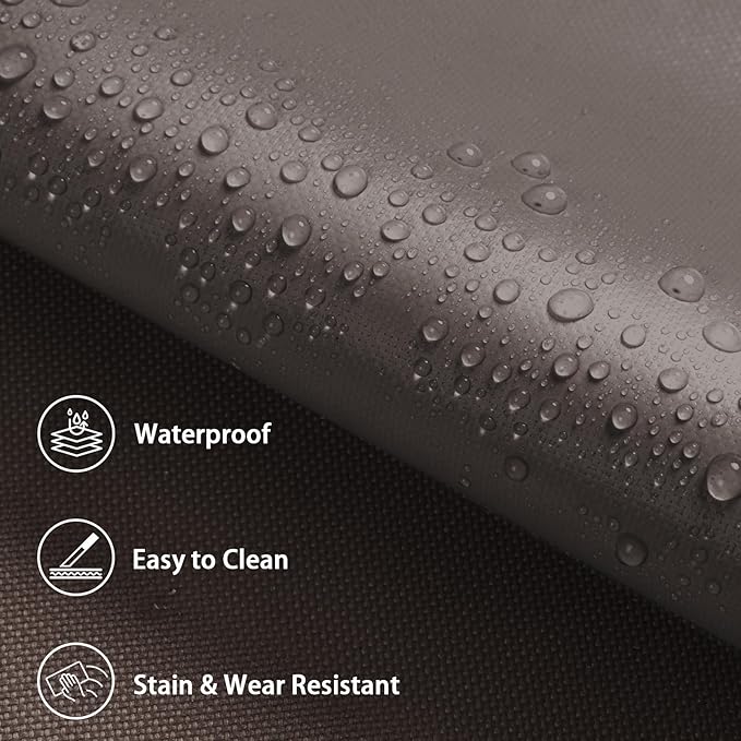 Waterproof Marine Canvas Fabric by The Yard 58" W 600D PVC Backing Water-Resistant Polyester Fabric Upholstery Material for Outdoor Indoor Marine Awning Tent Boat Furniture Cover, 15 Yards Dark Brown