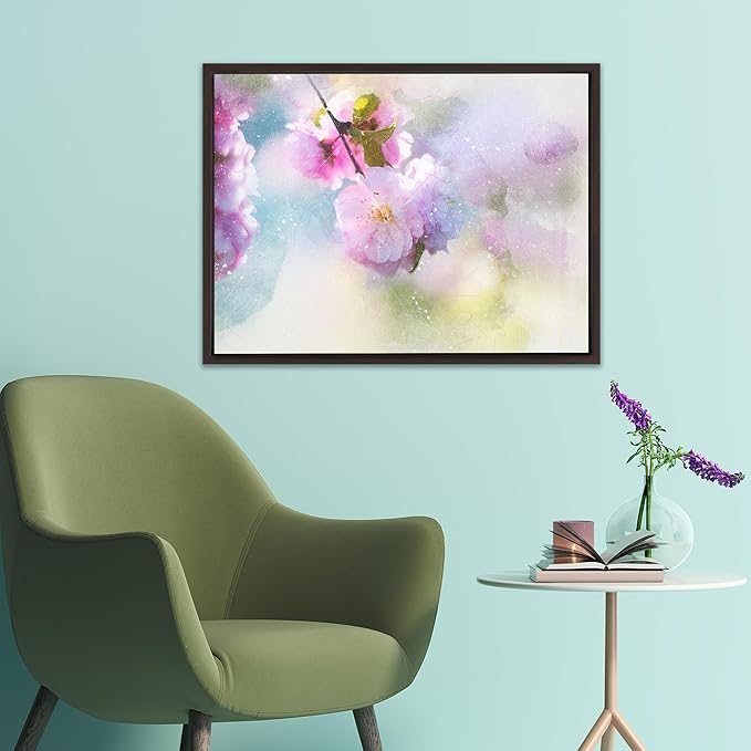 Pixy Canvas Floater Frame 20x28 for 1-1/2 (1.5) inch Deep Canvas Paintings/Canvas Prints/Wood Canvas Panels/Wall Art/Wall Decor/Home Decor/Artwork (Dark Walnut, 20 x 28 inch, Portrait)