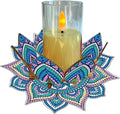 5D DIY Diamond Art Painting PVC Flower Candle Holders Tealight/Tea Light/Votive Candle Holder, for Table Centerpiece Home Décor Party Wedding Dinning-Flower-5