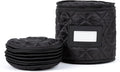 Covermates Keepsakes Dish Storage Case – Padded China & Dinnerware Organizer, Quilted Polyester Protection, ID Window, Zipper Closure, Machine Washable, Black
