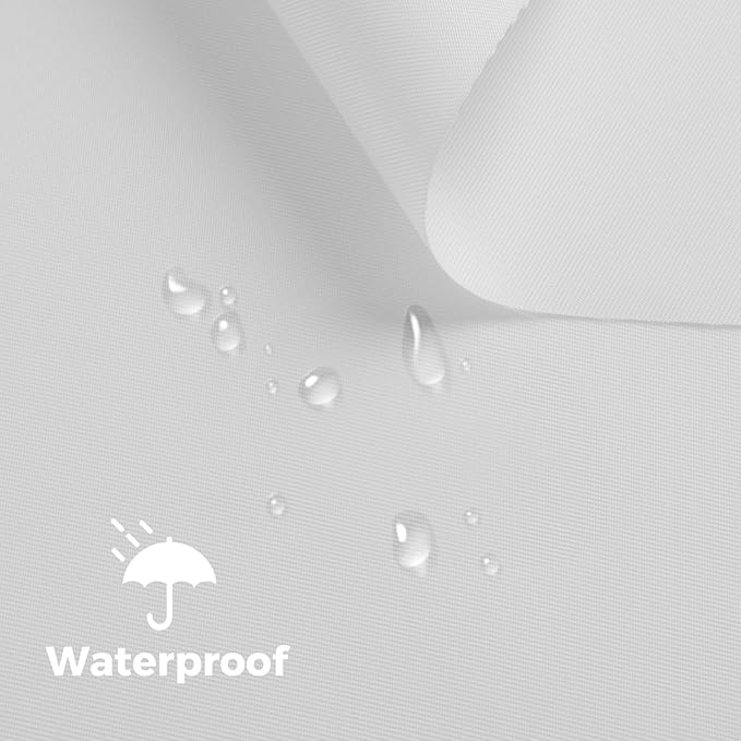 Nylon Fabric, 58"W 420D Waterproof Fabric 8 Yard Ripstop Nylon Material Outdoor Upholstery Twill Sewing Material for Patio Chair, Lining, Cushion, Purse, Tote Bag, Tent, Tarp Cover, DIY Project White