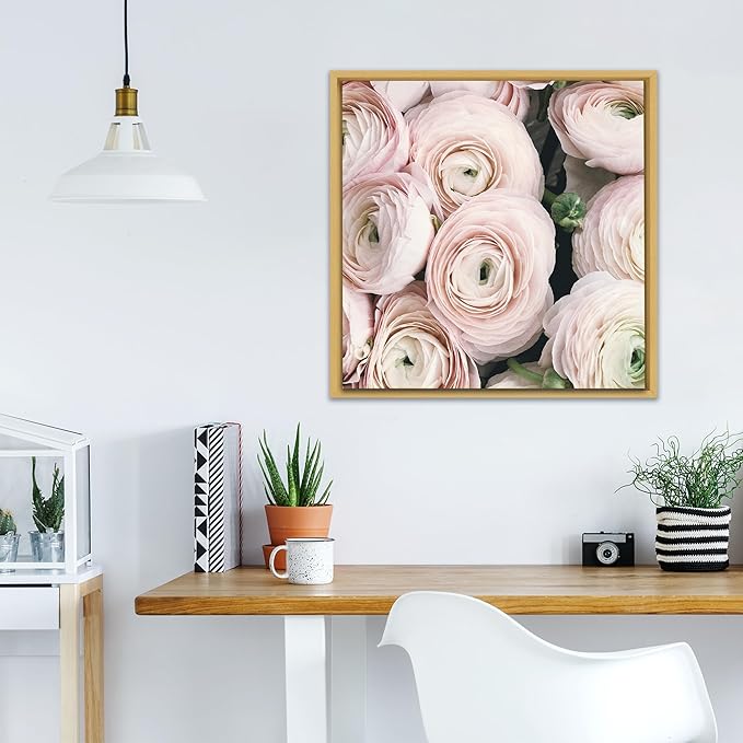 Pixy Canvas Floater Frame 46x46 for 3/4 (0.75) inch Deep Canvas Paintings/Canvas Prints/Wood Canvas Panels/Wall Art/Wall Decor/Home Decor/Artwork (Light Maple, 46 x 46 inch, Square)