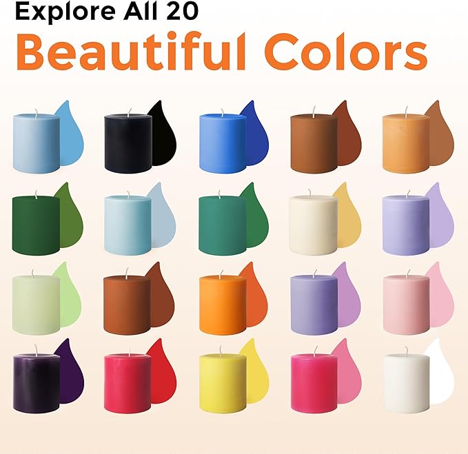 Orange Candle Dye - Made in The USA - Premium Colorants - Highly Concentrated - Popular Colors for Paraffin or Soy Wax - Great for Professionals or Hobbyist - 25 Dye Chips
