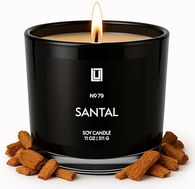 Lulu Candles | Santal | Smells Woodsy & Elegant | Luxury Scented Soy Jar Candle | Hand Poured in The USA | Highly Scented Long Lasting (11 Oz.)