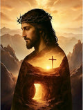 cviokrdu Jesus Diamond Art Kits for Adults, Christians Diamond Painting Kits for Adults, Religion Round 5D Gem Painting Kit Arts for DIY Crafts Gift Home Wall Decor 12x16inch