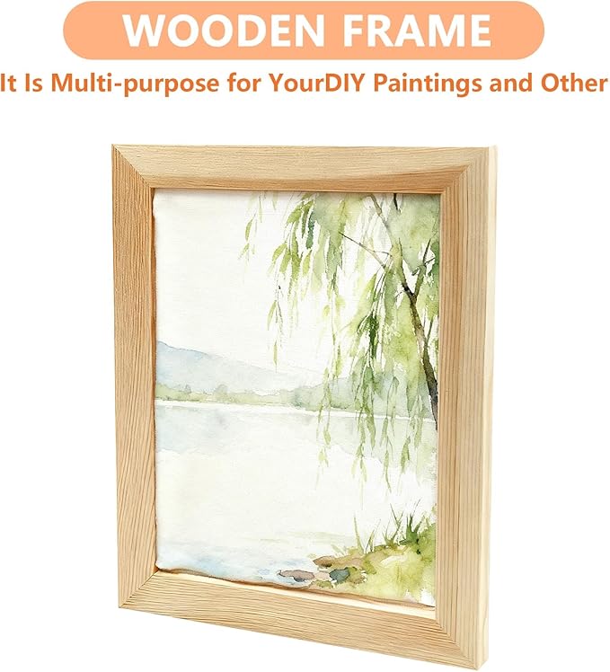 Wood Canvas Frames, Solid Wood Canvas Stretcher Bars Kits,Solid Wood Picture Frames for Oil Paintings,Prints,Posters,Wall Art Needlework,2 Pack(50 * 50cm/20 * 20")