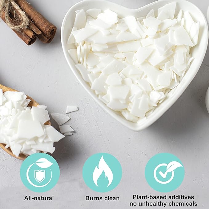 Soy Wax Candle Making Kit Supplies, Natural Candle Wax For Candle Making, DIY Art&Crafts Kit for Adults,Beginner, Including 2lbs Soy Wax Flakes, 100 Candle Wick, 10 Centering Devices, Melting Pot