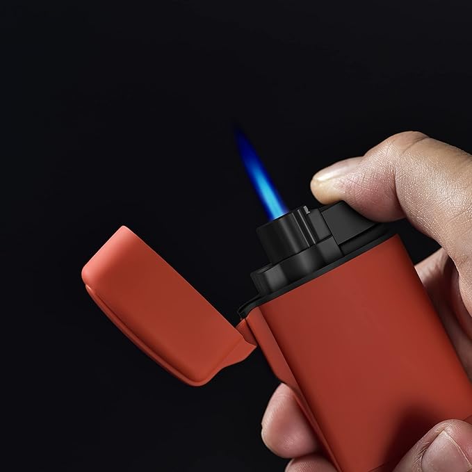 Navpeak Mini Torch Lighter Windproof Jet Flame Butane Refillable Pocket Lighter for Candles, Outdoor, Camping, Fireplaces, Gas Stove, BBQ & Survival Gear, Pack 1, Black Color (Butane not Included)