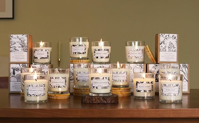 Aronica Fall Candle - Pumpkin Chai & Vanilla Scent, Room Decor Aesthetic, Cinnamon Spice White Candle for Home