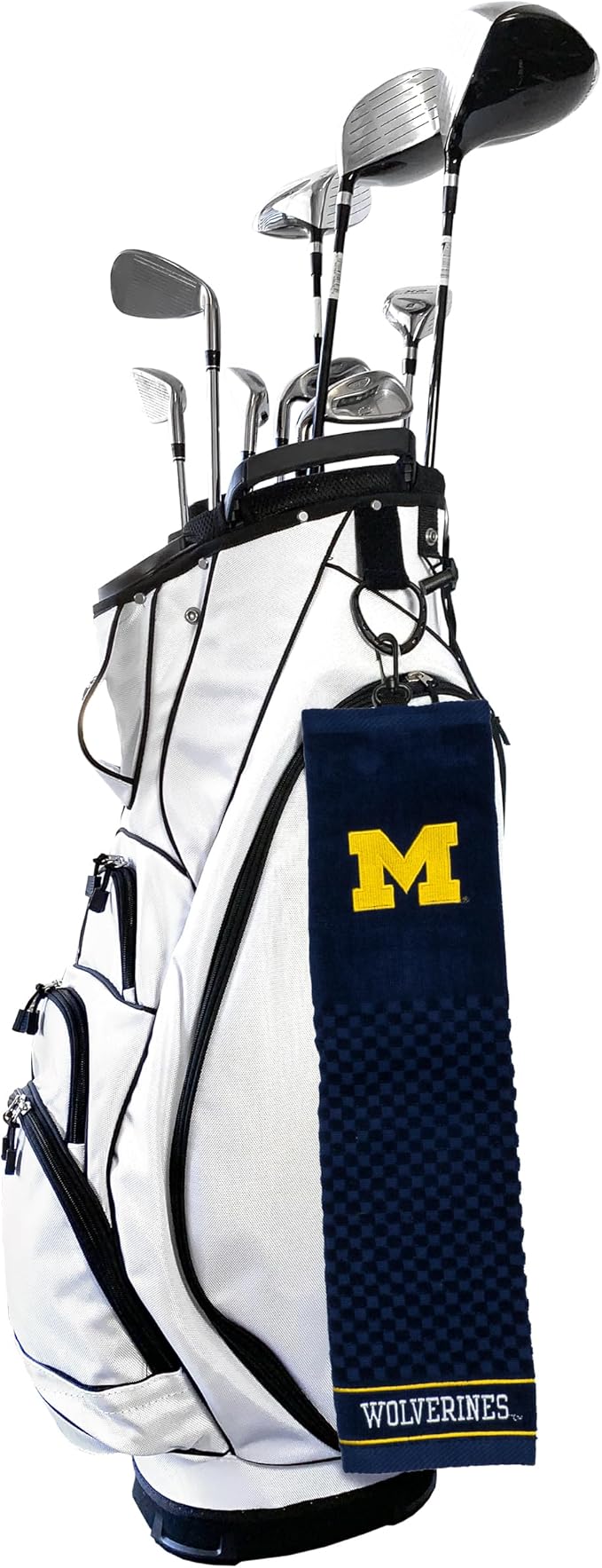 Team Golf NCAA Michigan Wolverines Embroidered Golf Towel, Checkered Scrubber Design, Embroidered Logo (Pack of 6)