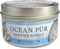Greenwich Bay Hand-Poured Scented Candle in Decorative Tin – 4 oz/114 g Travel Candle with Lead-Free Wick, Vegetable Wax, Long-Burning Aromatherapy Gift, Single Wick – Made in USA (Ocean Pur)