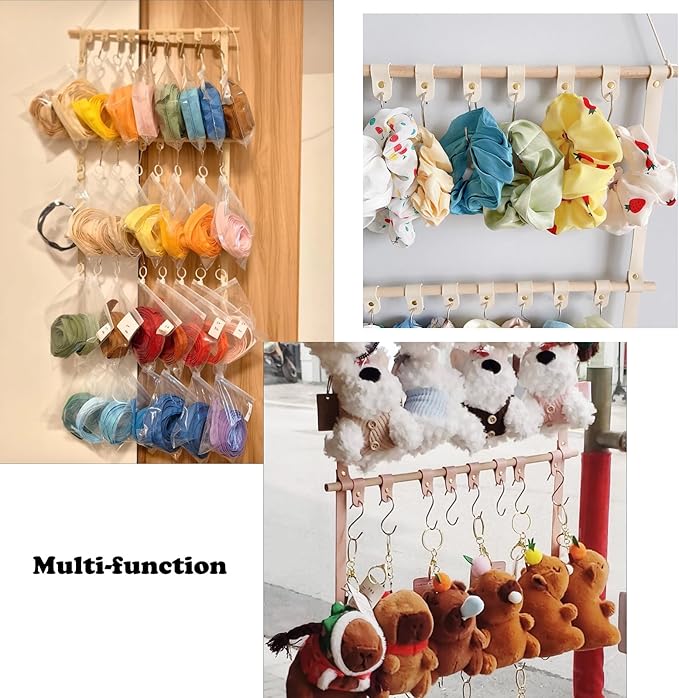 Hanging Display Storage Shelves Detachable Doll Organizers for Storage Plush Doll Collectors Gifts, Hanging Over the Door Organizer for Bedroom Home 2Pcs