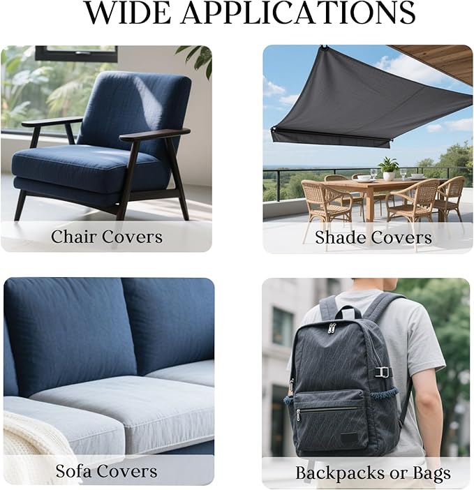 Waterproof Canvas Cloth Fabric by The Yard 60" W 600D Oxford Polyester Upholster Fabric Water Resistant Material for Outdoor Furniture Chair Cushion Cover DIY Sewing (1 Yard, Wine Red)