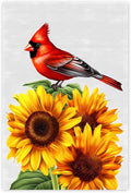 GUAIEUW Sunflower Red Bird Diamond Painting Kit for Adults, Full Round Diamond Cardinal Bird 5D Diamond Painting DIY Art Crafts for Winter Home Wall Decor Holiday Gift 16x20 Inch