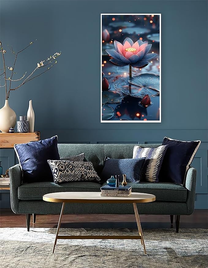 Plant Diamond Art Kits Adults, 5D Diamond Painting Candle, DIY Round Full Drill Crystal Art Kits for Adults, Rhinestone Embroidery Cross Stitch Gem Paintings Kits for Room Decor, Gifts 28x56in 1X75-2L