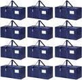 Simpli-Magic Heavy Duty Moving Bags, 12 Pack, Extra Large Reusable Storage & Relocation Bags with Carry Handles & Zipper