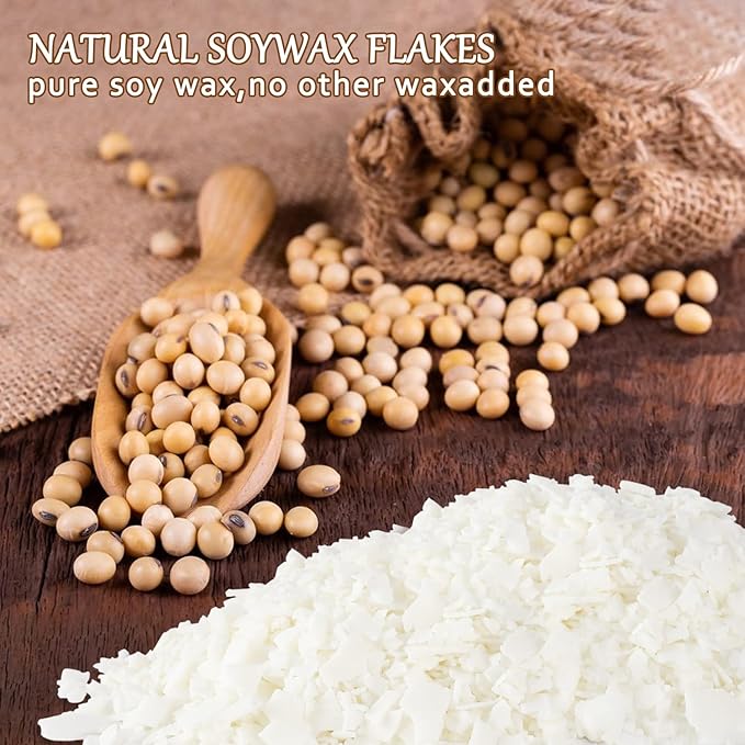 Wfmolcand Natural Soy Wax for Candle Making 10 lb Bag Soy Wax Flakes,DIY Candle