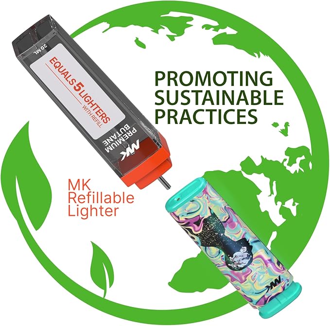 MK Wind Proof Jet Flame Lighters, 5PCS Striking Design, Ideal as Lighters for Candle, Camping, Outdoor use, Butane Refillable Lighter (Emotion-5PC)