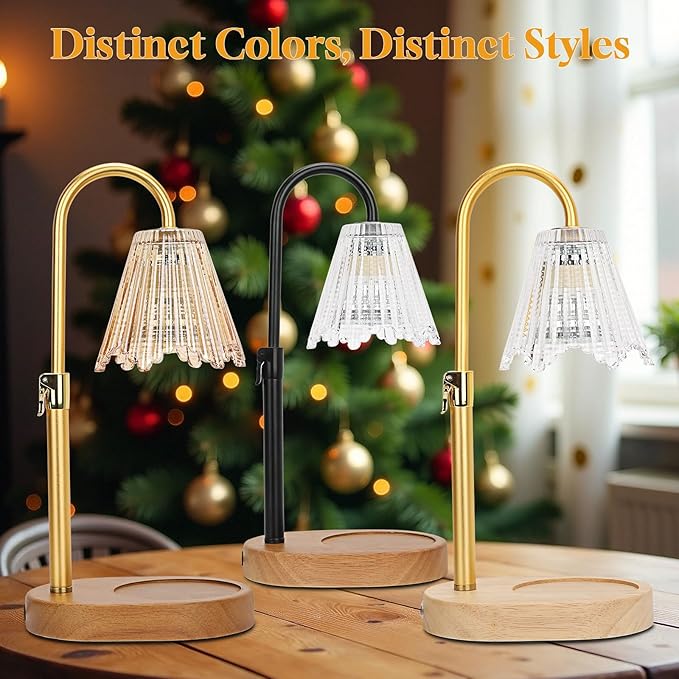 Candle Warmer Lamp with Timer Dimmer, Candle Lamp Warmer Height Adjustable, Birthday Gifts for Women Mom, Housewarming Gifts New Home Decor