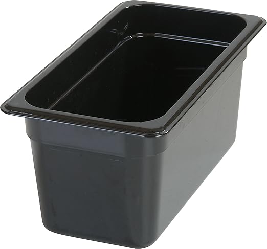 CFS 3086203 StorPlus High Heat Food Pan, 6" Deep, Third Size, Black, 1/3 Size (Pack of 6)