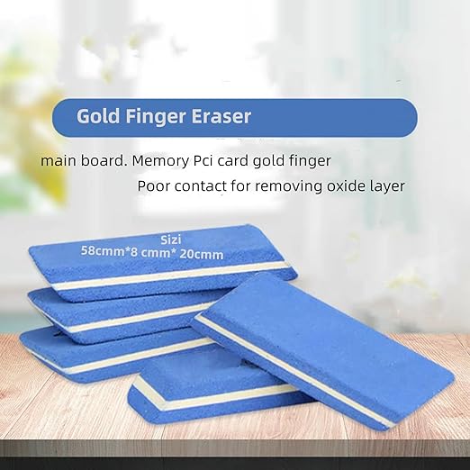 Circuit Board Cleaner.GPU Graphics Card Cleane Repair Conductive Contact.Effectively Remove Stains,Oxidation,Dust from Surface &Motherboard Connecting Finger.PCB Gold Finger Eraser Cleane 3Pcs