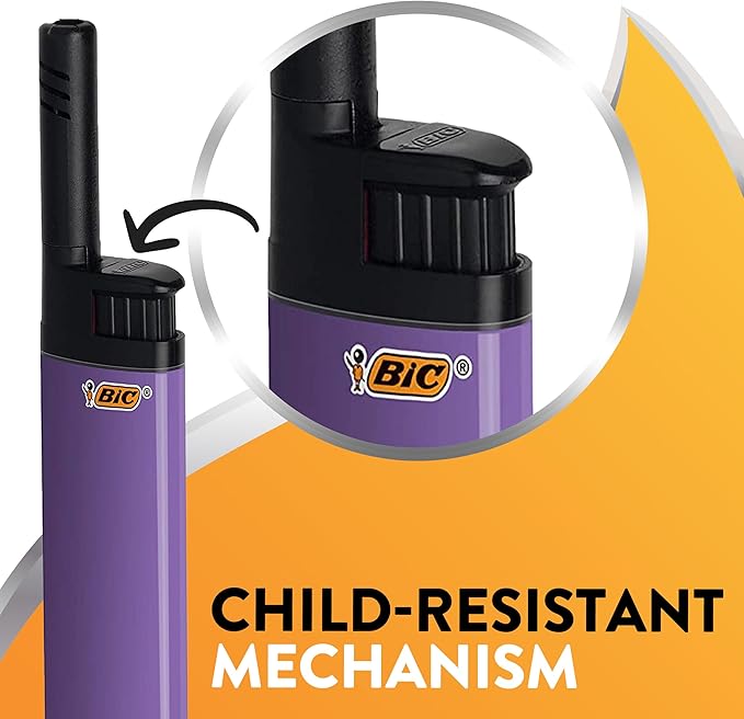 BIC EZ Reach Candle Lighter, The Ultimate Lighter with Wand for Candles, Counterculture, Shrooms, 420 Assorted Designs, 6 Count Pack of Lighters (Wine)